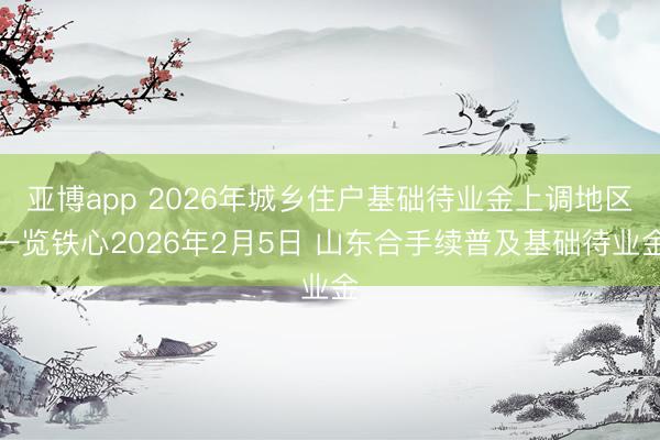 亚博app 2026年城乡住户基础待业金上调地区一览铁心2026年2月5日 山东合手续普及基础待业金