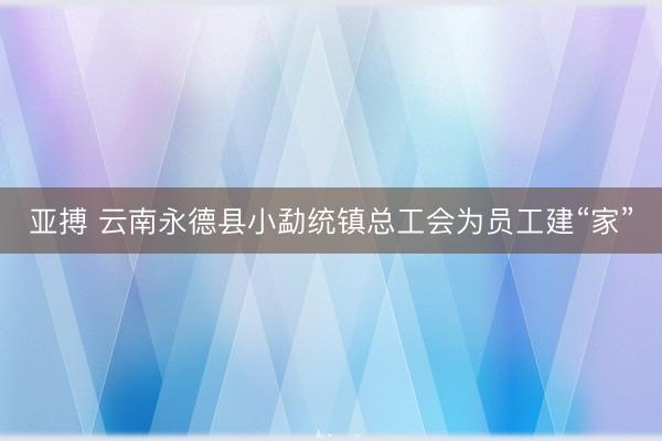 亚搏 云南永德县小勐统镇总工会为员工建“家”