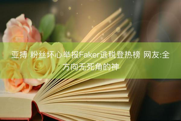 亚搏 粉丝坏心举报Faker逃税登热榜 网友:全方向无死角的神