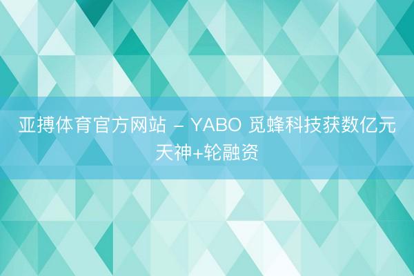亚搏体育官方网站 - YABO 觅蜂科技获数亿元天神+轮融资